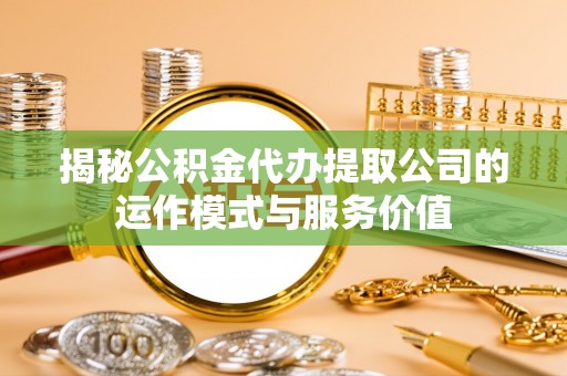 禄劝揭秘公积金代办提取公司的运作模式与服务价值