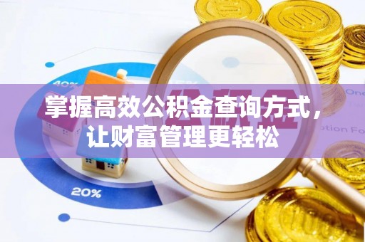 禄劝掌握高效公积金查询方式，让财富管理更轻松