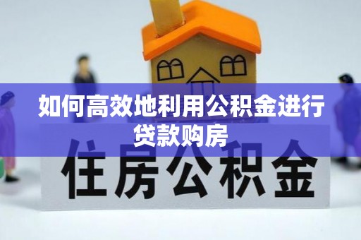 禄劝如何高效地利用公积金进行贷款购房