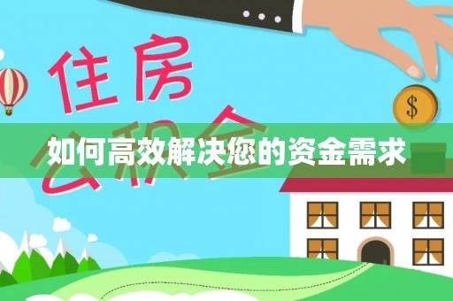 禄劝如何高效解决您的资金需求